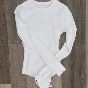 Abercrombie white longsleeve bodysuit